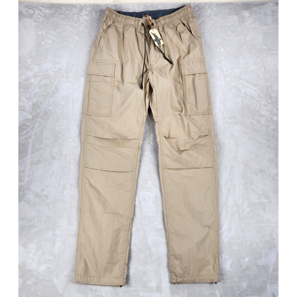 Relwen Mens Drawstring Cargo Pants Beige M500200 Lightweight Travel 30x32 M